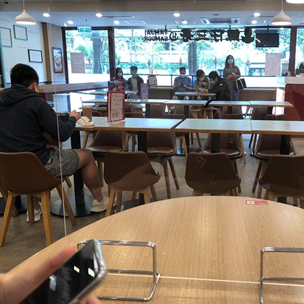 Acrylic Sneeze Guard Shield Clear Perfection Reception Side Counter Sprayed UV Cut Height Protection Screen Isolation Plate