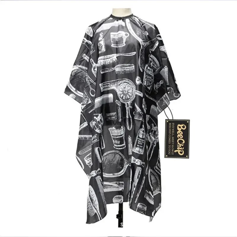 1pcs Barber Cape Waterproof Hairdressing Cape Haircut Gown Cloth For Hair Styling: DARK GRAY