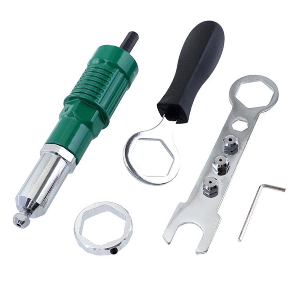 Klinknagel, Hand Klinknagel Elektrische Klinknagel 2.4mm-4.8mm Klinknagel Moer Boor Adapter Draadloze Klinknagel Tool Insert Moer Pull Klinknagel Tool