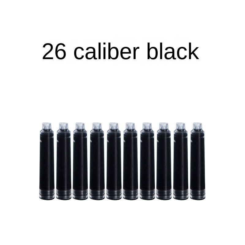 Hongdian Luxury Large-caliber cartridges 20pcs Disposable Blue for Black Fountain Pen Ink Cartridge Refills: 26 caliber black