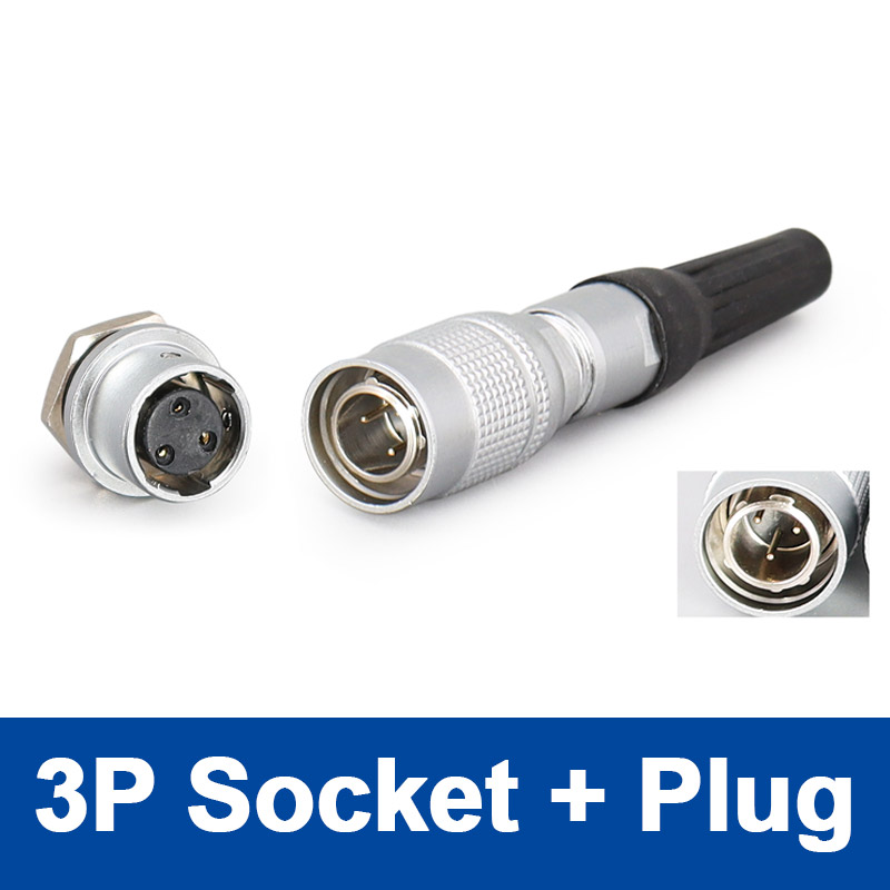 Yc8 mini sirkulære kontakter 8mm 2 pin 3 pin 4 pin 5 pin 6 pin 7 pin sensor kontakt: 3 pin