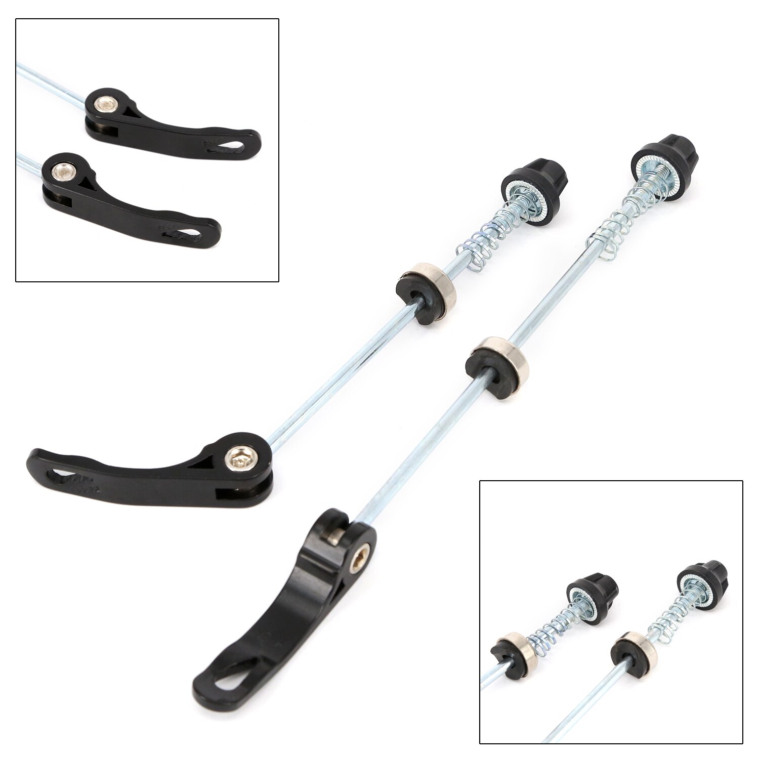2 stk. 145/185mm cykelhjulnavspidser hurtigudløsningsboltarm aksel road mountainbikesæt ~ holdbar erstatning