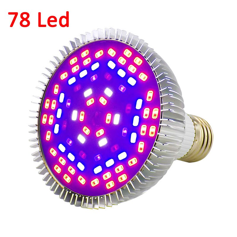 120 150 LED Plant Grow Light Hydro phyto lamp bulb Indoor Flower Greenhouse Full Spectrum Growth Lamp E27 growbox room: 78 led