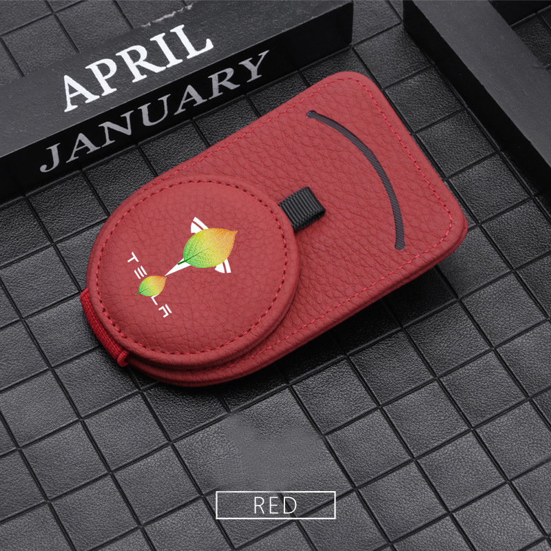Soporte de gafas de sol para coche Tesla modelo 3 Y X S, Clip para Visor, piezas nuevas de Tesla: Red