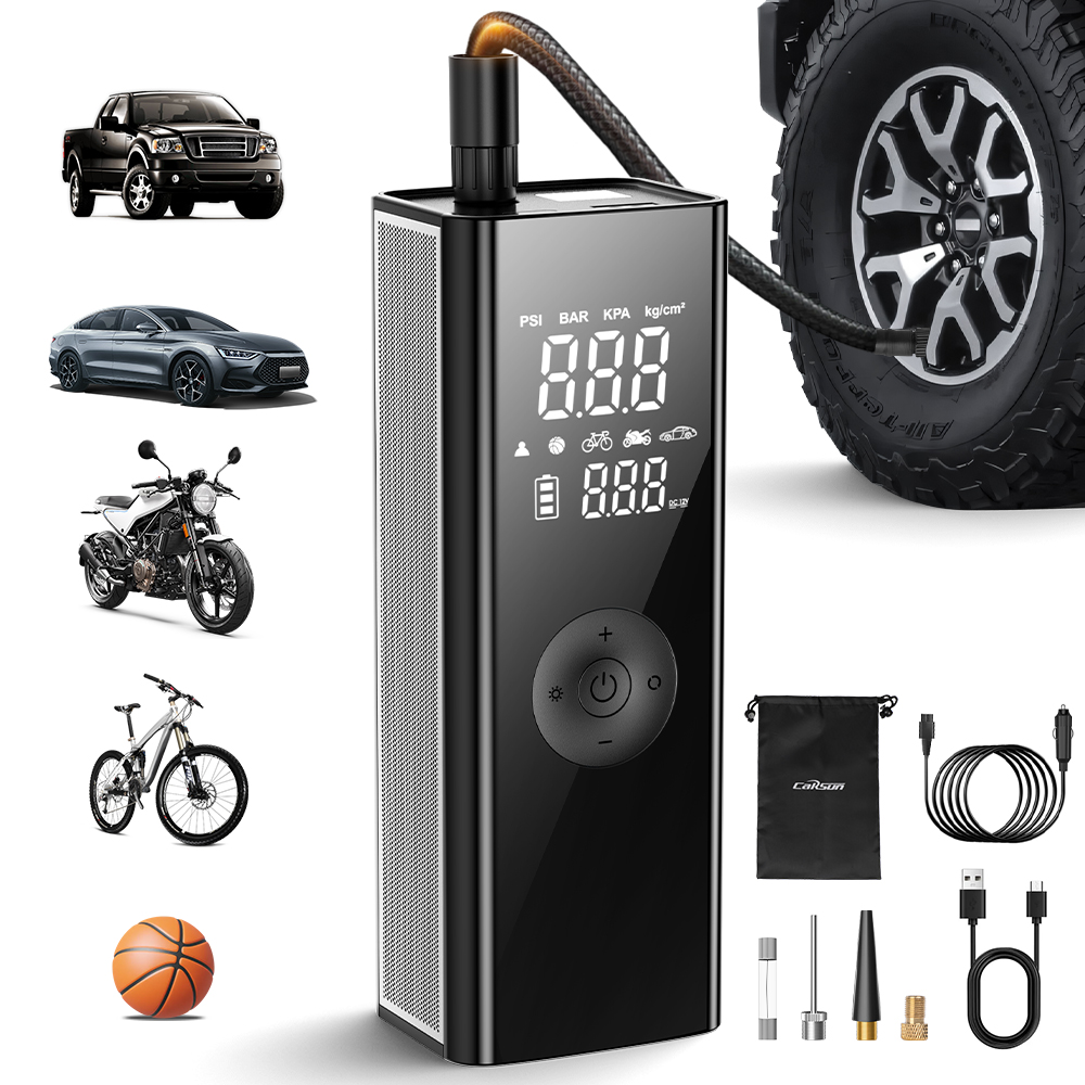 CARSUN Tragbare Drahtlose Reifen Luftpumpe Tragbare Auto Luft Kompressor Für Motorräder Pickup Lkw Super Power Aufblasbare Pumpe