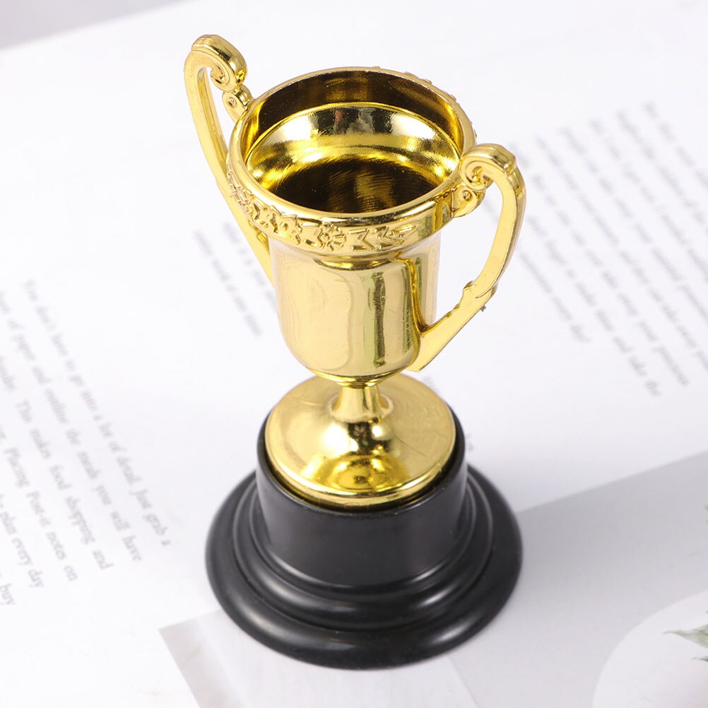 10pcs Reward Trophies Gold Award Trophy Cups School Rewarding Supplies