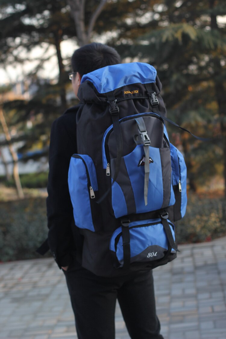 80 Liter Grote Zak Mannelijke Grote Capaciteit Camping Rugzak Rugzak Outdoor Wandelen Tas Licht Waterdichte Rugzak