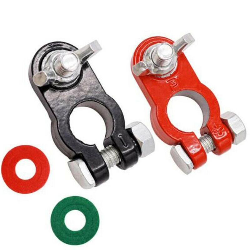 Car Battery Terminal Automotive Car Top Post Wire Cable Clamp Terminal Connectors Car Accessories For Cars Trucks Buses H7O6: Default Title