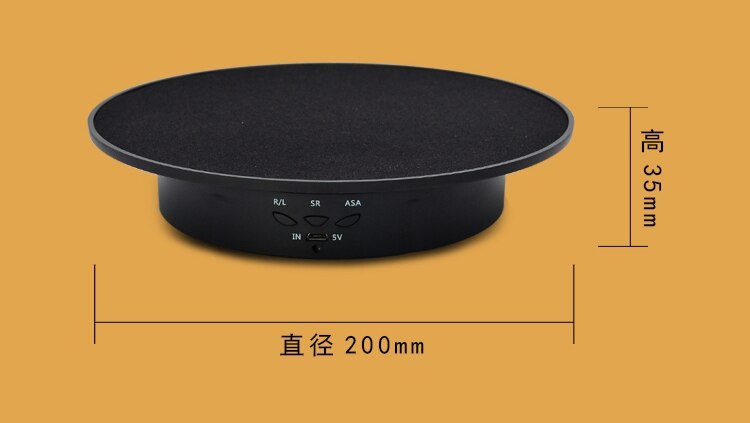 20cm Electric Rotating Jewelry Display Stand Motorized Rotary Turntable Modeldisplay Stand Base Usb/battery Powered Plastic