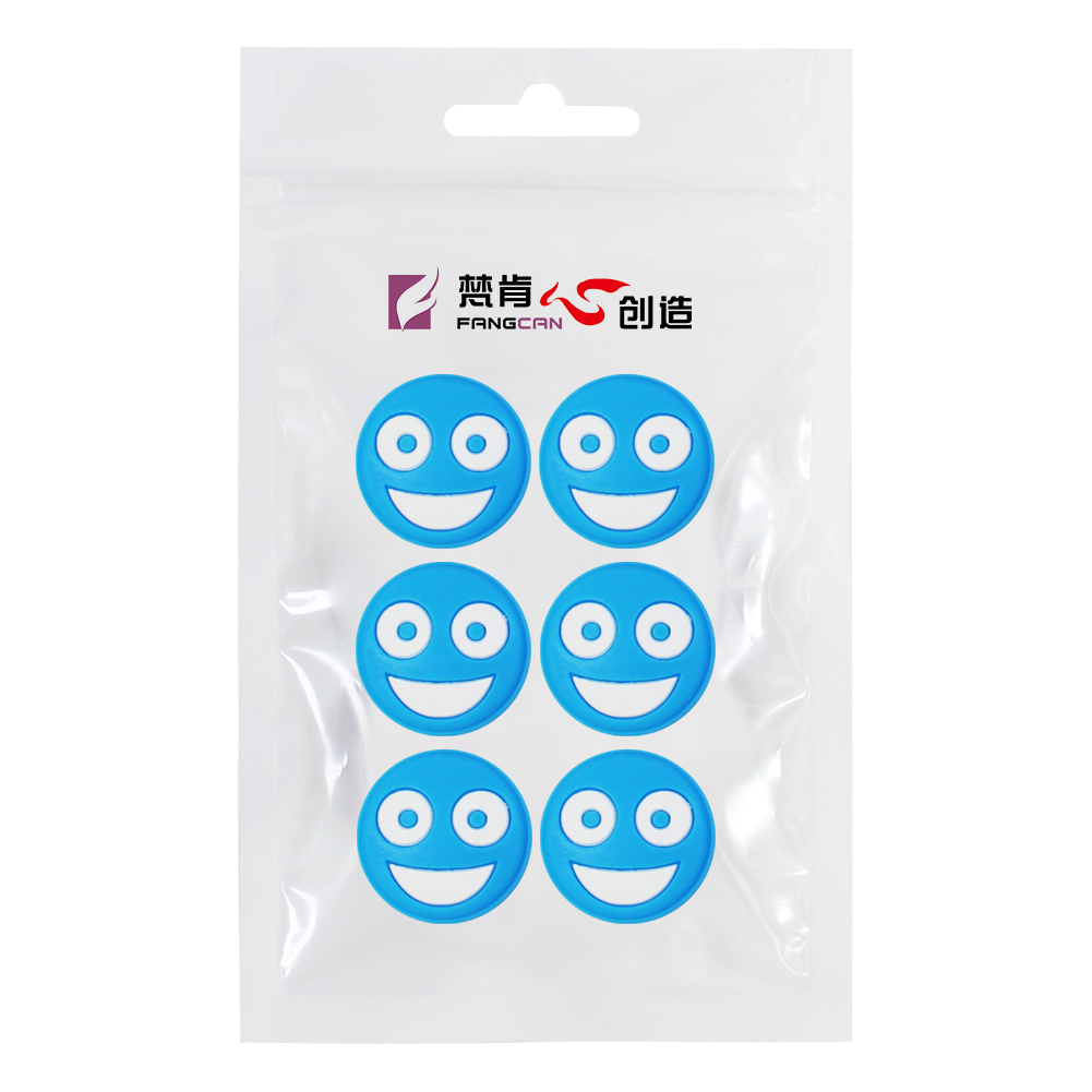 FANGCAN 6PC Double-faced Tennis Racket Vibration Absorber Silicone Squash Tennis Racquet Vibration Dampeners: 6 Light blue