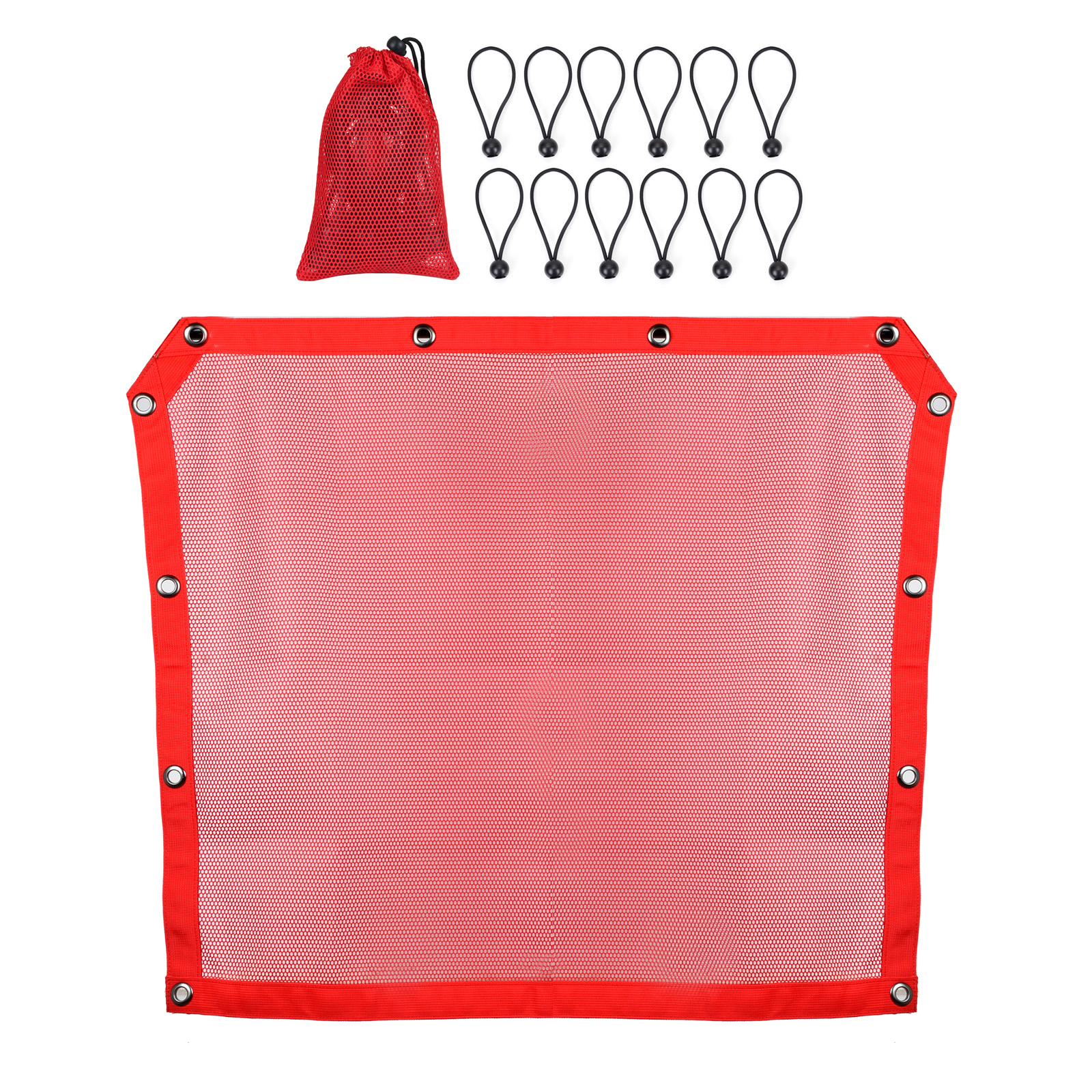 Pare-soleil supérieur en maille pour UTV XP, filet de fenêtre en maille, couverture supérieure d'ombre de toit, maille en PVC, protection UV pour Yicin is RZR Pro XP/4, , , 2022, 2023: Rouge