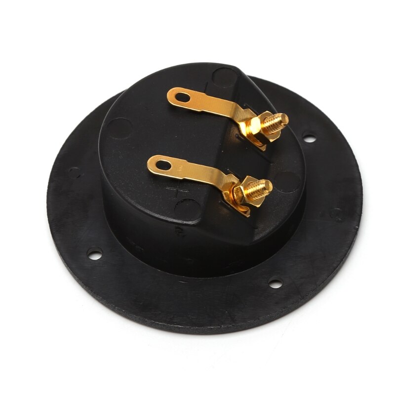 Caja de altavoz estéreo para coche Terminal conector redondo de copa de resorte enchufe Subwoofer E7CA