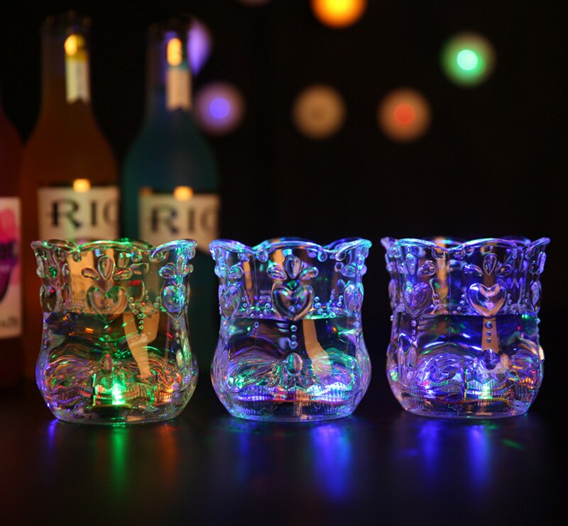 Luminous Mug Led Colorful Luminous Beer Mug, Water Induction Pineapple Mug, Bar Dragon Mug, Cheer Supplies: Lotus cup