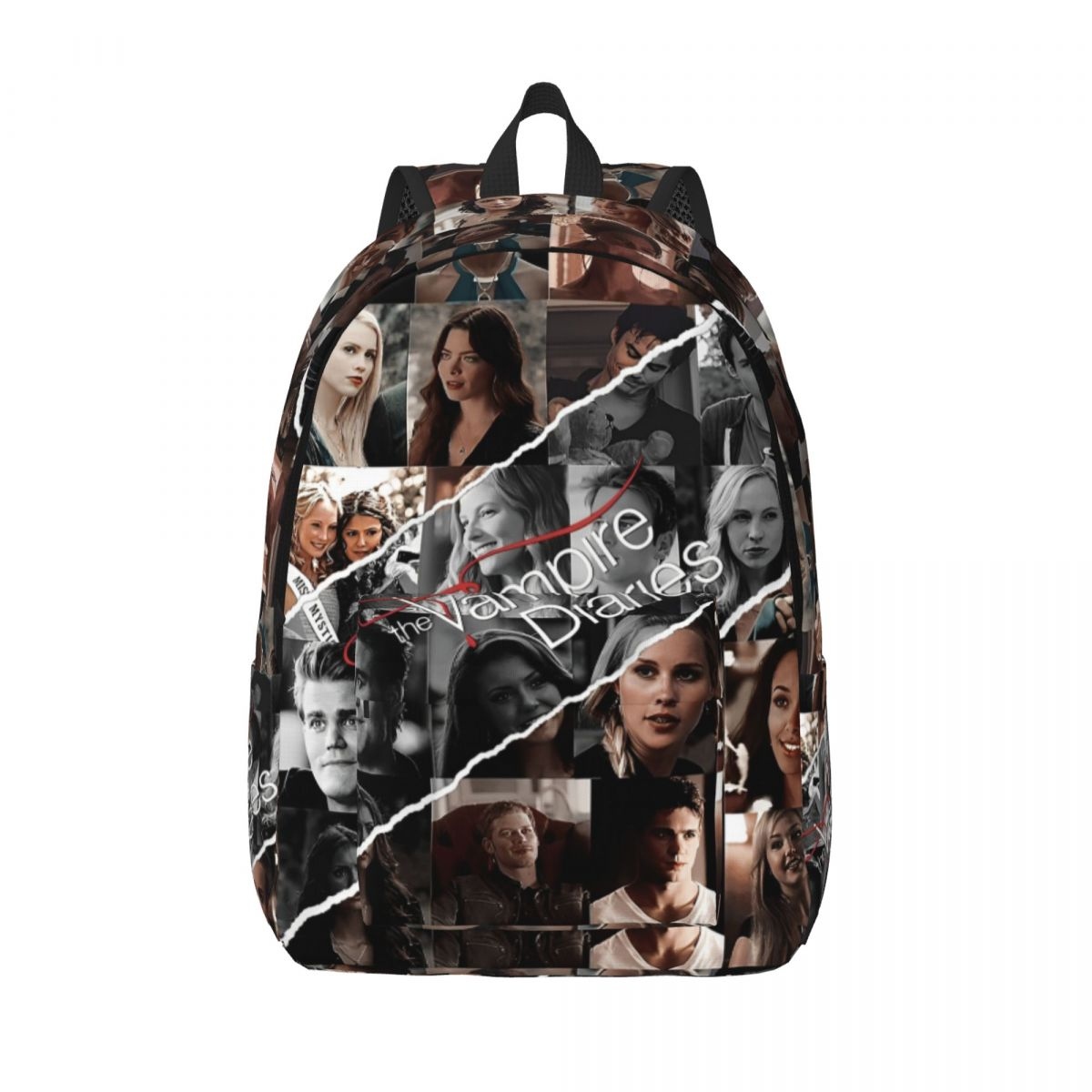 The Vampire Diaries Collage Backpack for Men Women Casual Student Business Daypack TV Series Laptop Canvas Bags Sports: 15 inches / Dark Grey