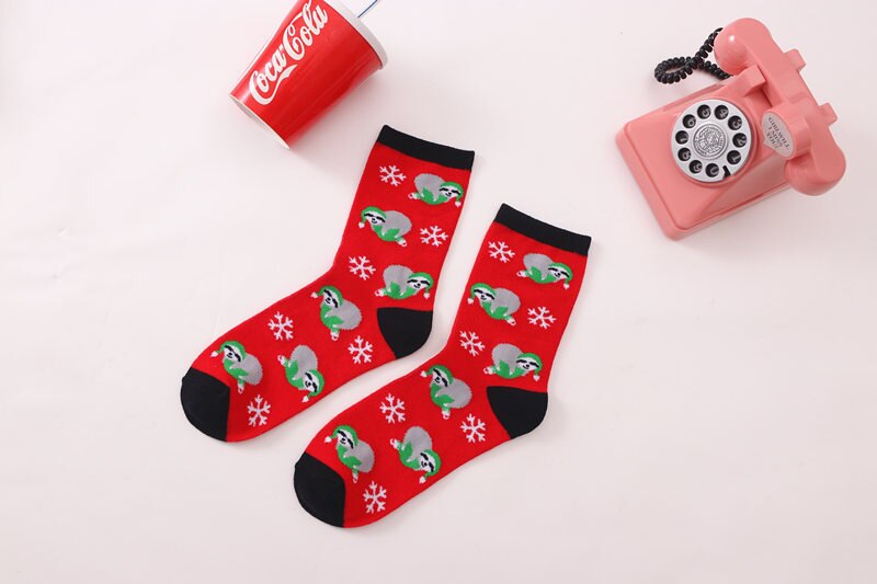 Christmas Socks For Children Elderly Elk Snowman Cotton Stocking Year Socks Christmas Decoration Boys Girls Christmas: 03