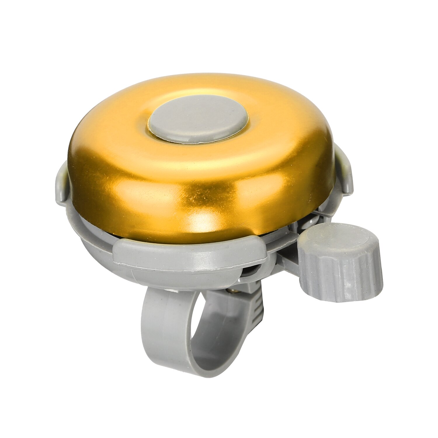 Manillar y timbre de aleación de aluminio para bicicleta, 6 colores, Mini alarma para seguridad en exteriores: Golden