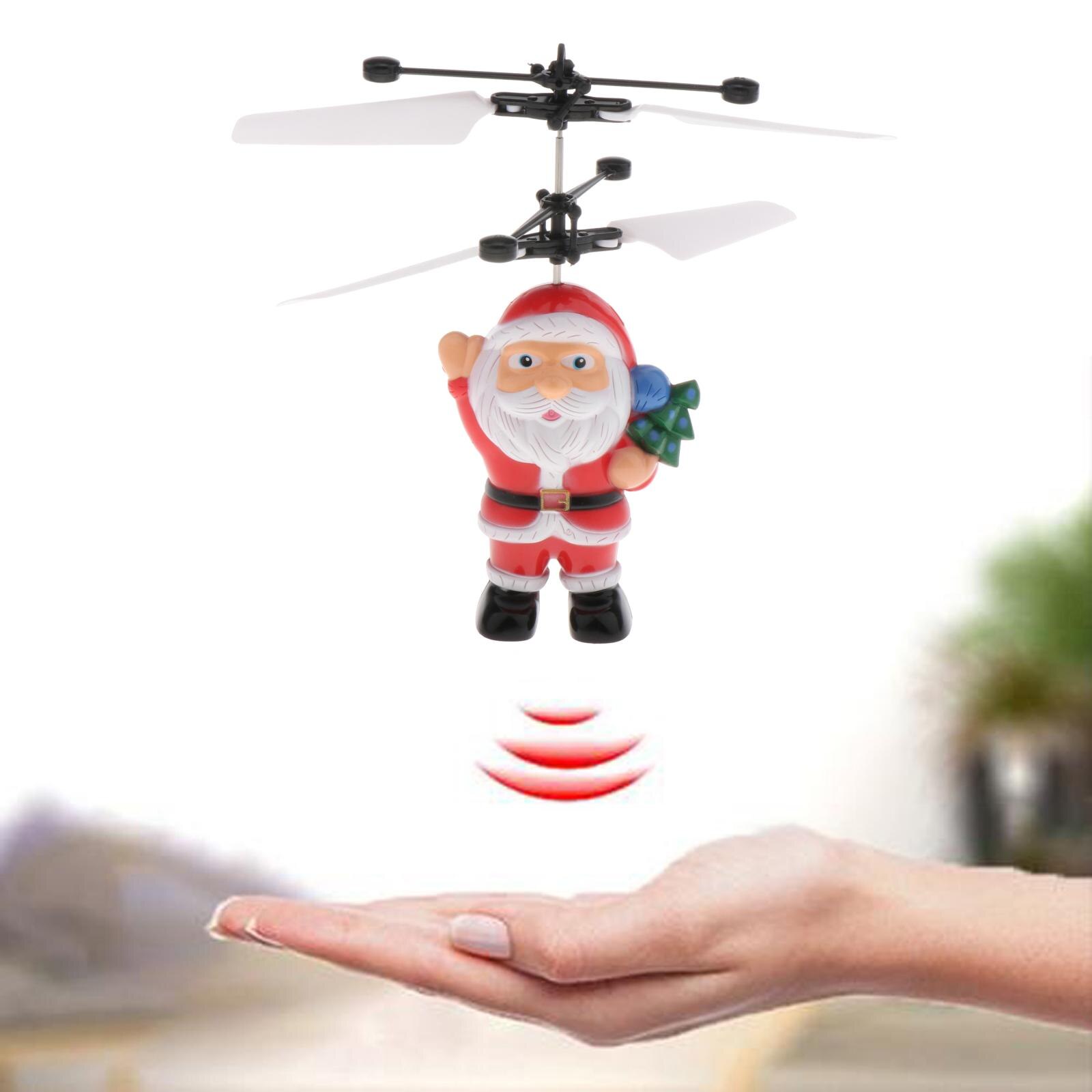 Kerstman Vliegende Bal Inductie Vliegtuigen Vliegende Speelgoed Drone Xmas Kids