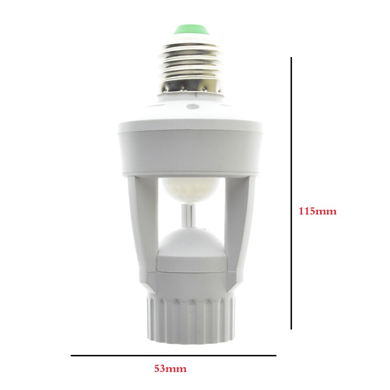 360 grader pir induktion bevægelsessensor ir infrarød menneskelig  e27 stikkontakt led lyssensor kontakt base lampeholder