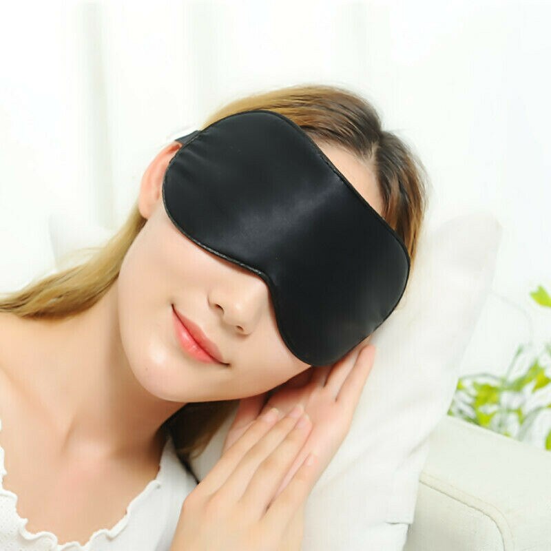 Luksus ren økologisk morbær silke søvn øjenmaske justerbar sovehjælp øjenplaster rejse blød silke slap af sove bind for øjnene