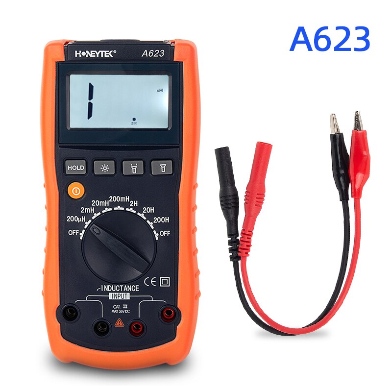 Professionele Digitale Capacimeter Multimeter Esr Lcr Meter Condensator Capaciteit Tester Inductie Meter Lcd Backlight: A623-Inductance