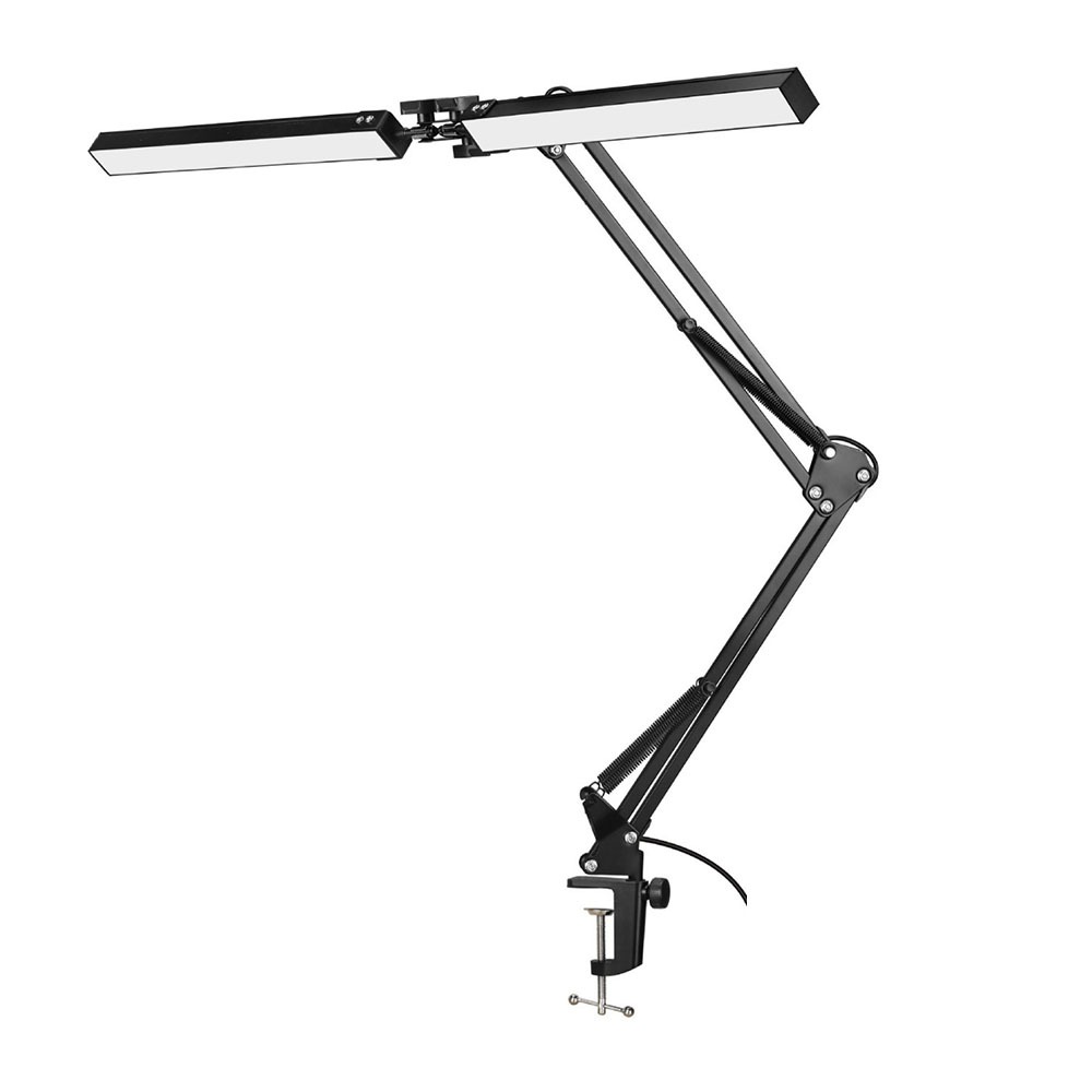 360 ° draaibare led-tafellamp met verstelbare helderheid, 160 led's, superheldere led-bureaulamp met 3 kleurmodi en zwenkarm.: Default Title