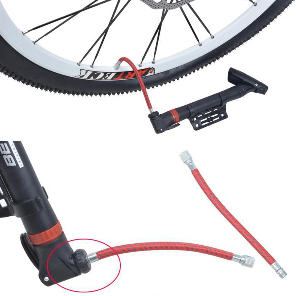 Easy Apply Connector Extension Adapter For Bicycle Pump Durable Air Hose High Pressure Rotating Practical Flexible Bike supplies