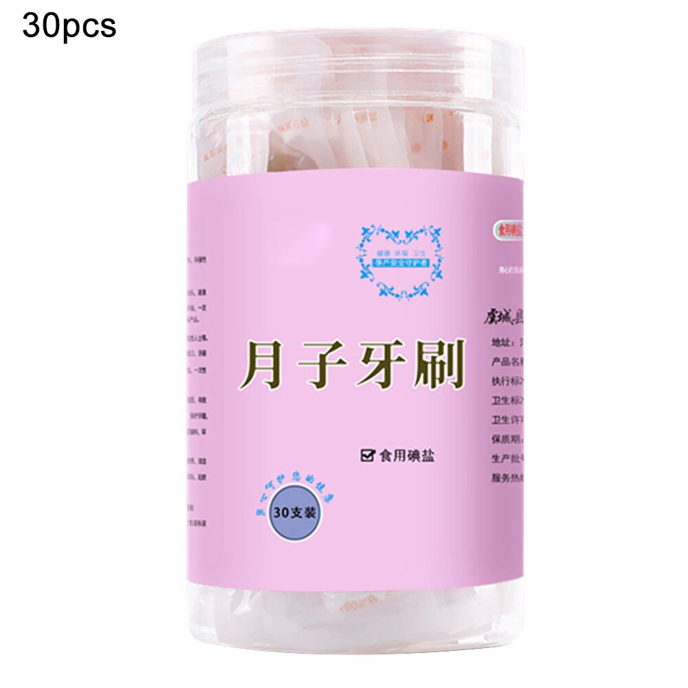 Bâton de soins jetables doux | 30 pièces/boîte petite tête à manche Long, nettoyage de bouche, Portable mois brosse à dents, bâton de soins doux, hygiène de salle de bains ménage