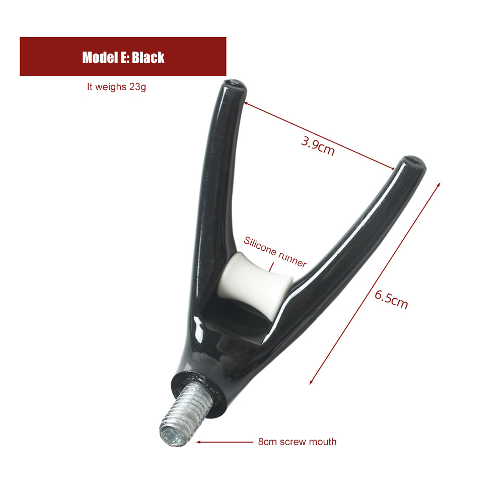 4 Pcs Tête Support Canne à Pêche U 8,5cm - Repose Canne Carpe Avec Pince Et Filetage M3/8 - Anti-Glisse