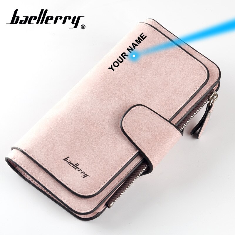 Baellerry Womens Wallets and Purses Nubuck PU Leather Long Wallet Phone Slim Purse Leather Card Holder