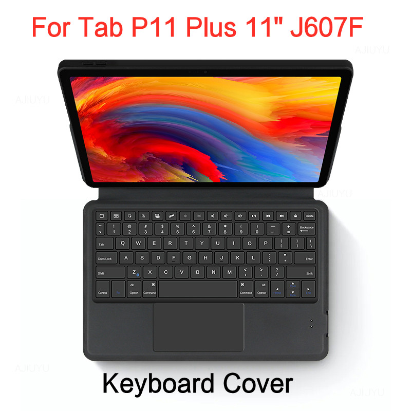 Funda con teclado HUWEI para Lenovo Tab P11 TB-J606F P11 Plus TB-J606X TB-J607F, funda para tableta Xiaoxin Pad Plus de 11 ", carcasa inteligente: 6 / Azul