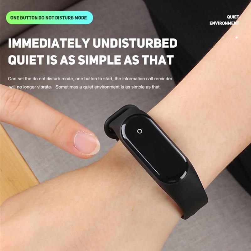 Sport Running Pedometer M4 Smart Wristband Heart Rate Waterproof Touch Screen Bluetooth Fitness Tracker Pedometer