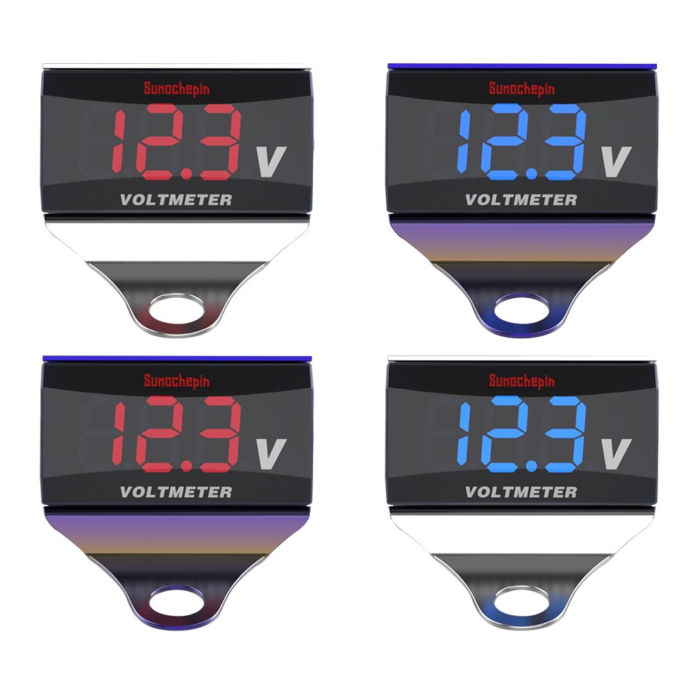 12V LED Digital Anzeige Voltmeter Auto Motorrad Spannung Volt Messgerät Tafel Meter für Auto Motorrad Stiefel Marine Lkw RV ATV
