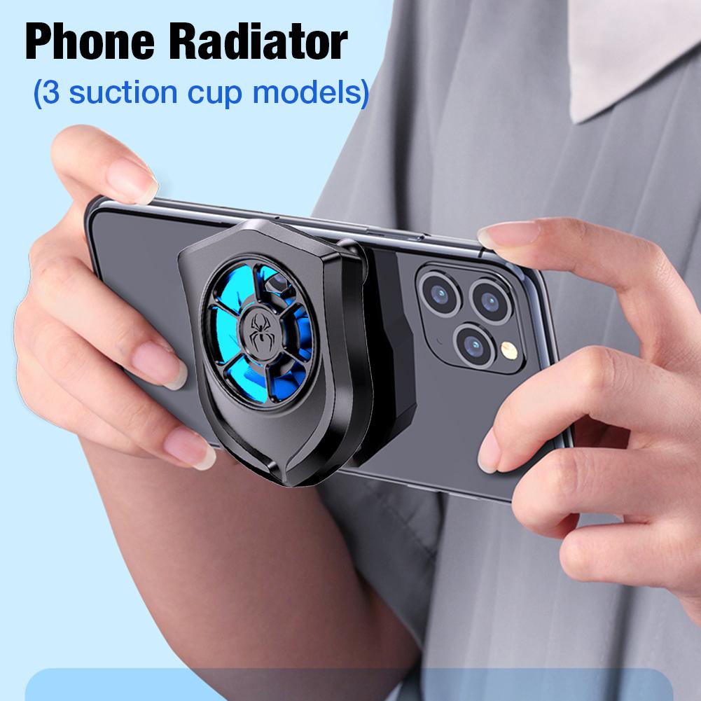 Gaming Mobile Phone Radiator Gaming Universal Phone Cooler Fan Suction Cup Holder Heat Sink For iPhone Samsung Huawei