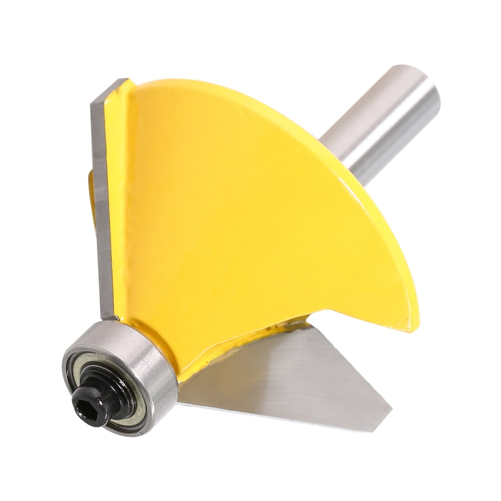 1pc 8mm Shank Large 45 Degree Chamfer & Bevel Edging Router Bit Wood Cutting Tool woodworking router bits
