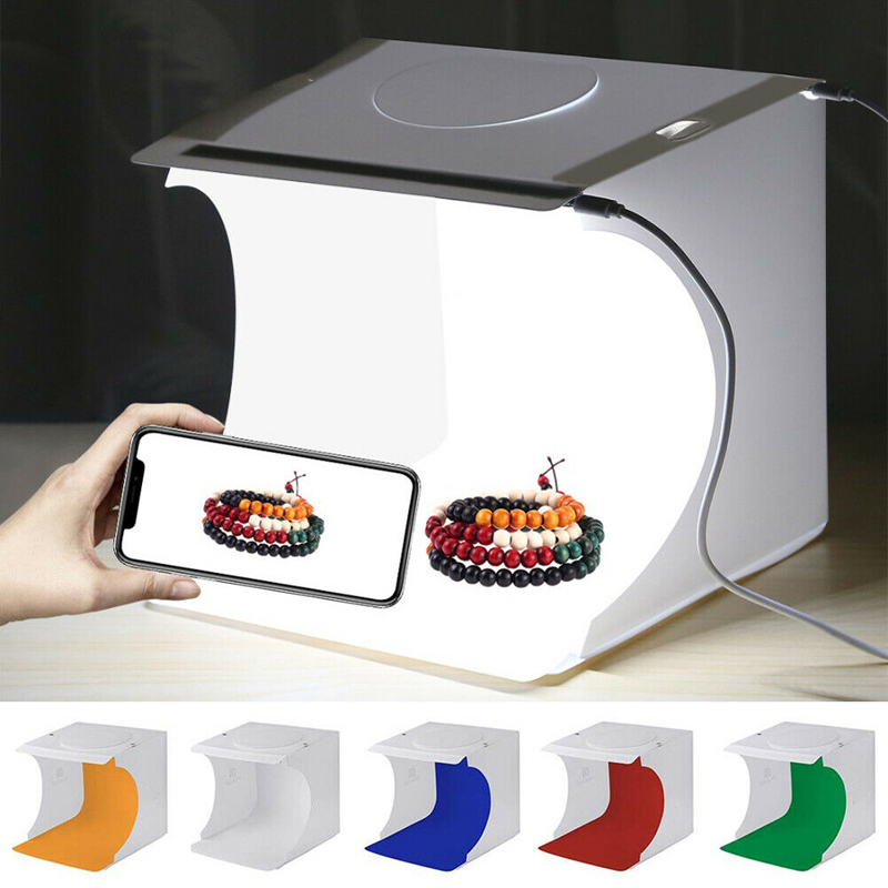 DUCLUS Light Box Fotografico 30x30 Cm, Set Studio Fotografico Portatile