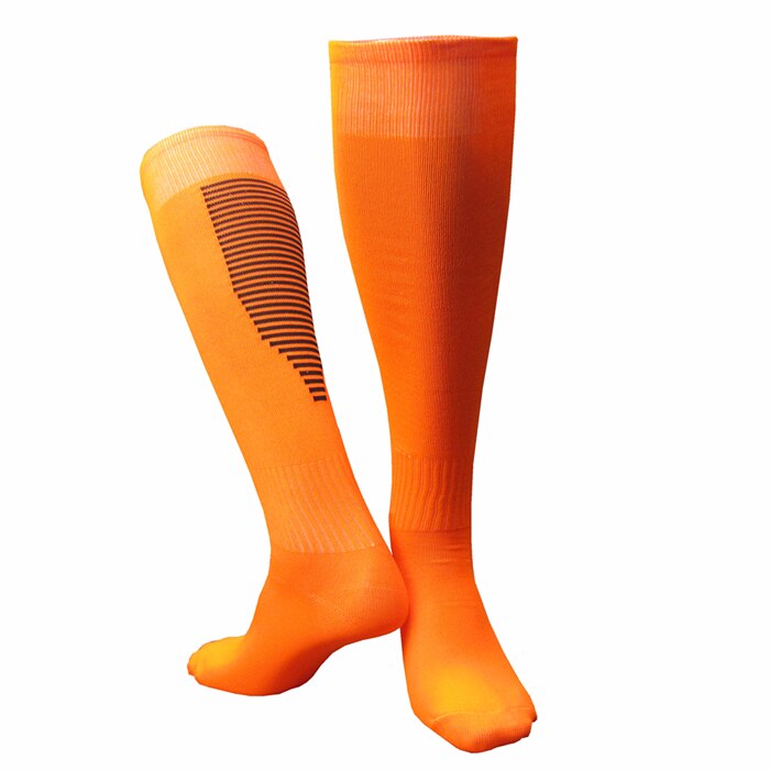 Summer Men Women Adult Thin Sport Volleyball Rugby Soccer Football Socks Above Knee High Long Stockings Leggings Breathable: CDP512 orange