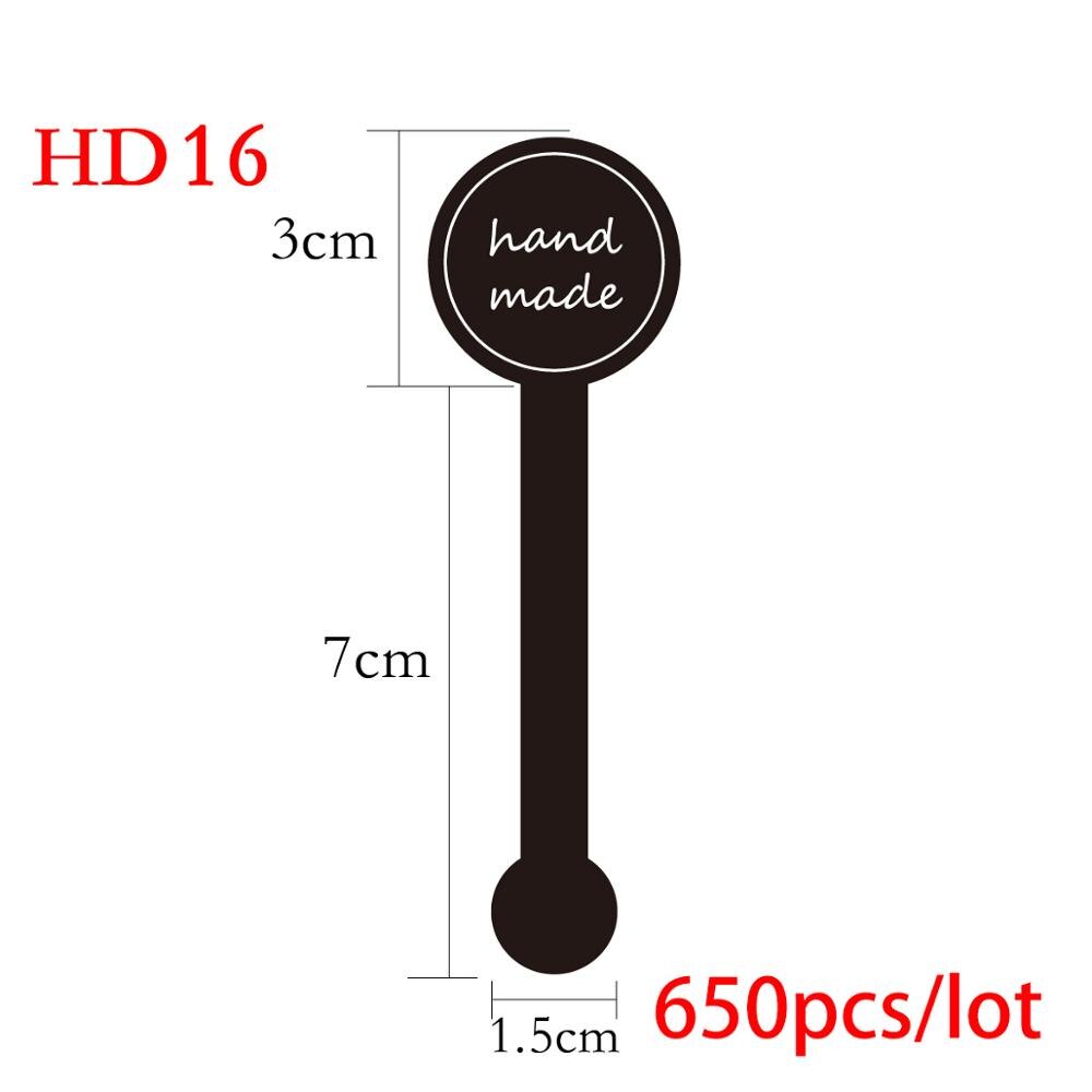 Handmade Thank You Stickers Scrapbooking for Package Adhesive Thank You Sticker Seal Labels Stationery: HD16 650pcs
