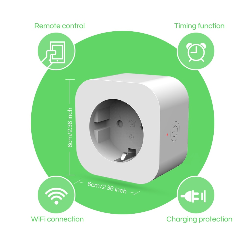 4 stk elelight  pe1004t smarte stikkontakter fjernbetjeningsudtag med tidsfunktion eu stik