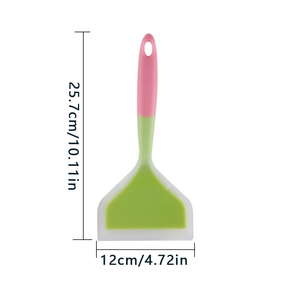 Silicone Kitchen Utensils Spatula Meat Egg Kitchen Scraper Pizza Cooking Tools Non-stick Shovel: Green