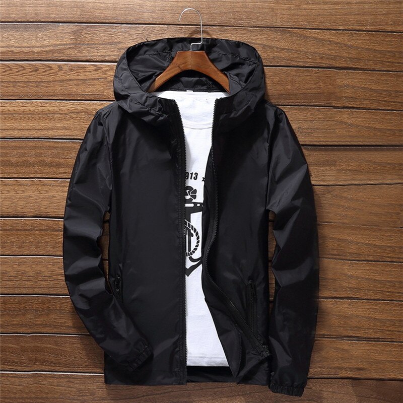 Summer Autumn Thin Sun protection clothing Jackets Women Causal Sport Jackets Zipper Lightweight Breathable Hooded Coat: black / XXL