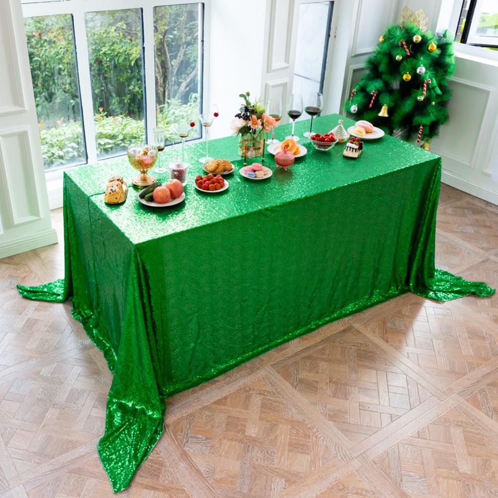 Sequin Tablecloth Shiny Polyester Party Table Cover Exquisite Detailed Party Table Cover for Hotel Dining Table Cover