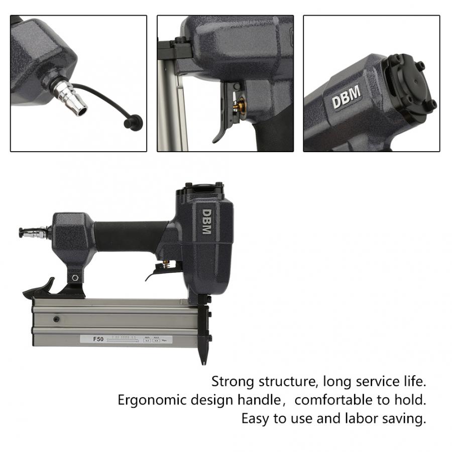 1Set F50 Pneumatic Nail Gun Woodworking Air Nailing Stapler Tool Stapler Rivet Gun Tool