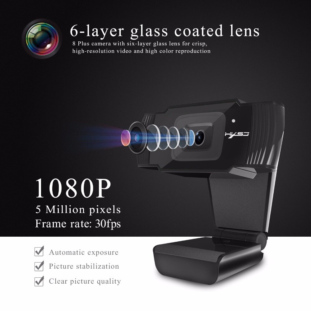 Hxsj Webcam Hd Camera 5 Miljoen Af Camera Hd Webca... – Grandado