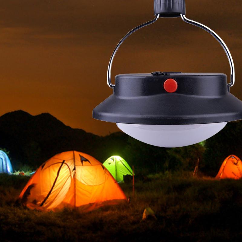 Utomhus camping lampa tältlampa med lampskärm cirkel abs uppladdningsbart fiske hängtält led ultraljusligt lyktljus