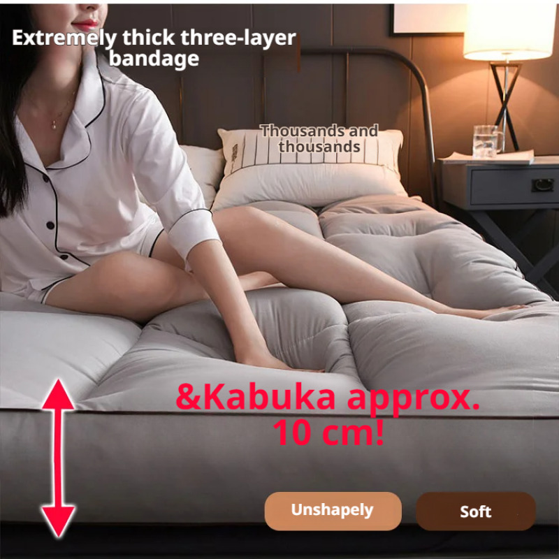 Studentenslaapzaal Donsmatras verdikt thuis eenpersoonsbed dubbel opvouwbare zachte mat Hotel speciaal kussen dekbed Tatami-matras