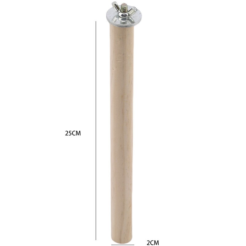 Percha para troncos de loros, perchero para mascotas, perchero, jaula para pájaros, práctico, novedad, suministros para mascotas: Wood color 2.0-25cm