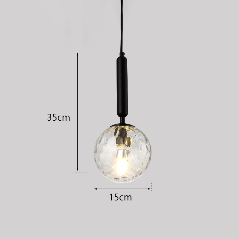 Nordiske led pendellamper glaskugle til soveværelse bar pendel iluminação sort guld globe hanglamp moderne pendel loftslampe: 2