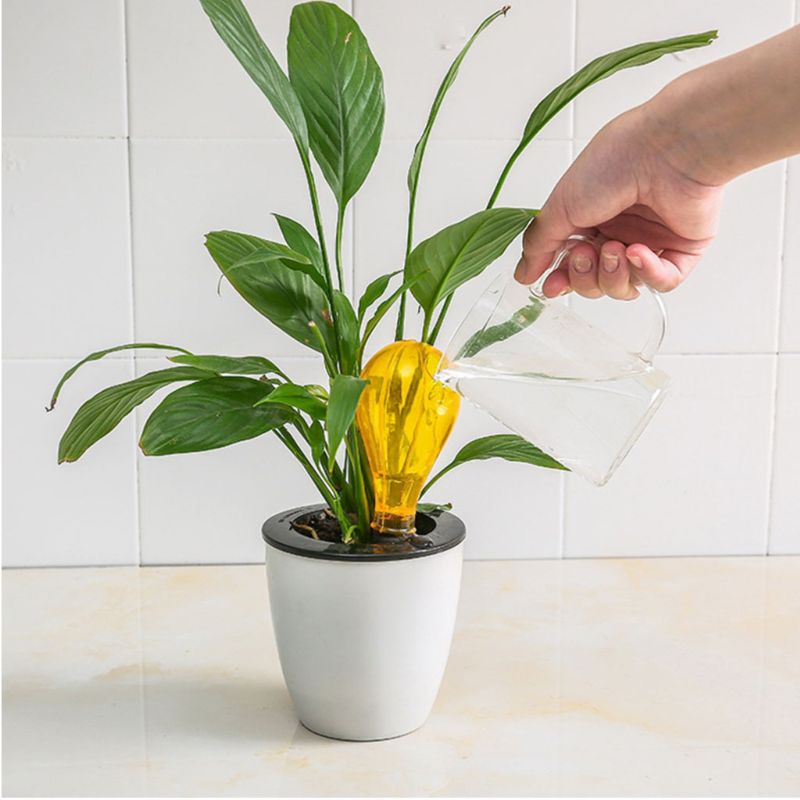 Dispositif d'arrosage automatique goutteur en céramique suintement lent fleur plante abreuvoir plante d'intérieur Pot goutte à goutte 3 couleurs