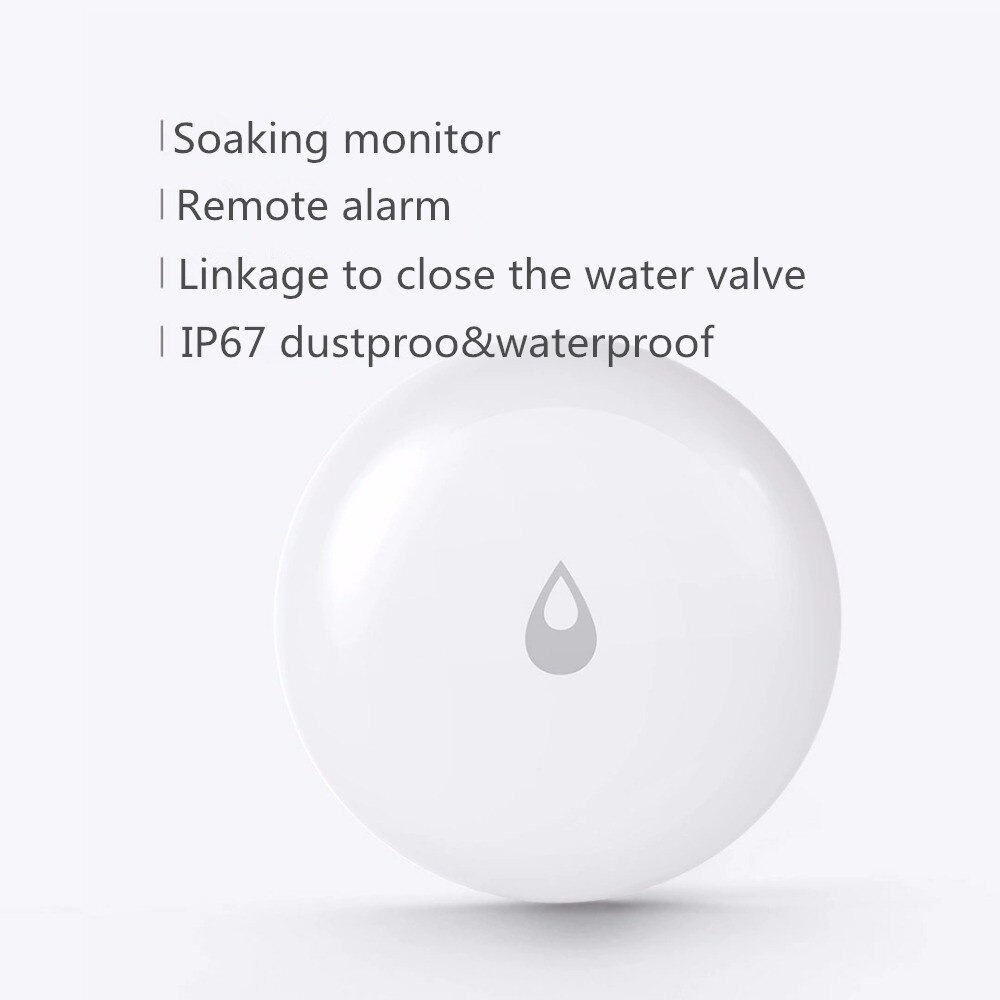 Original Round Home Water Sensor IP67 Waterproof Immersing Sensor Remote Alarm Work with Mi home Smart Home Security