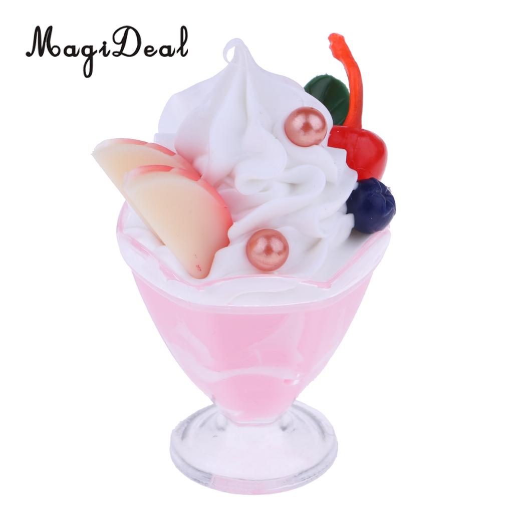 Handmade 1/6 Ice Cream Sundae Foods Model for for BJD Dolls House Accessories Decor